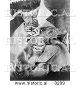 September 11th, 2013: Historical Photo of Hupa Indian Dancer 1923 - Black and White Version by Al