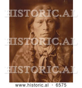 Historical Photo of Jicarilla Apache Man 1905 - Sepia by Al