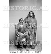 December 11th, 2013: Historical Photo of Kiowa Indians, Lone Wolf and Etla - Black and White by Al