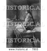 Historical Photo of Kokomish Indian Chief's Daughter 1913 - Black and White by Al