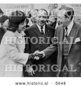 Historical Photo of Martin Luther King Jr. and Coretta King with Robert Wagner - Black and White Version by Al