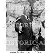 Historical Photo of Martin Luther King Jr. Speaking to the Press - Black and White Version by Al