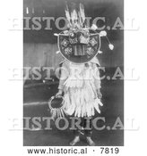 Historical Photo of Masked Dancer 1913 - Black and White by Al