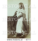 Historical Photo of Pah-ge, a Ute Woman 1874 - Sepia by Al