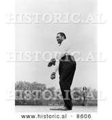 Historical Photo of Paul Robeson Playing Baseball - Black and White Version by Al