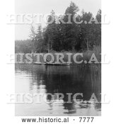 Historical Photo of Quamichan Canoe 1910 - Black and White by Al