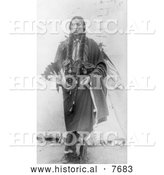 Historical Photo of Quanah Parker, Comanche Indian Chief - Black and White by Al