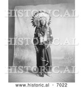 Historical Photo of Sioux Indian Named Eagle Shirt 1900 - Black and White by Al