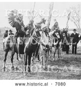 December 13th, 2013: Historical Photo of Sioux Indians and Horses 1919 - Black and White by Al