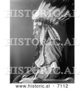 December 13th, 2013: Historical Photo of Sioux Native American Man Named Whirling Hawk 1900 - Black and White by Al