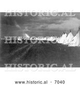 December 13th, 2013: Historical Photo of Sioux Tipis 1902 - Black and White by Al