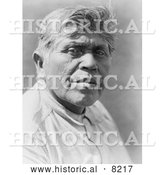 Historical Photo of Tejon Serrano Man - Black and White by Al