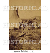 Historical Photo of Tepee of Sai-ar 1874 - Sepia by Al