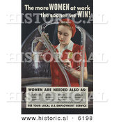 Historical Photo of the More Women at Work the Sooner We Win - See Our Local U.S. Employment Service by Al