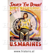 Historical Photo of US Marine Pilot - Vintage Military War Poster 1942 by Al