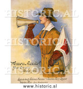 January 1st, 2014: Historical Photo of Woman Recruiting for the Navy - Vintage Military War Poster 1916 by Al