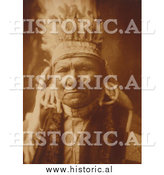 Historical Photo of Yellow Bull 1905 - Sepia by Al
