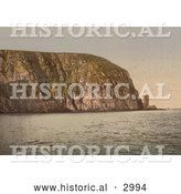 Historical Photochrom of a Coastal Scene near Hjelmso by Al