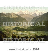 Historical Photochrom of Beatenberg Switzerland by Al