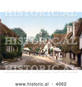 Historical Photochrom of Buildings in the Old Village of Shanklin Isle of Wight England UK by Al