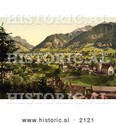 Historical Photochrom of Burglen, Switzerland by Al