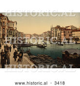Historical Photochrom of Grand Canal by Al
