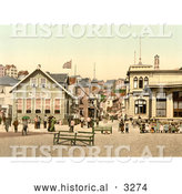 Historical Photochrom of Kaiserstrasse in Helgoland, Germany by Al