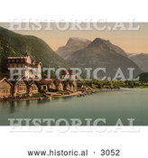 Historical Photochrom of Loen, Nordfjord, Norway by Al