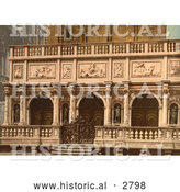 Historical Photochrom of Loggia, St. Mark’s, Venice, Italy by Al