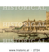 Historical Photochrom of Piazzetta Di San Marco, Venice by Al