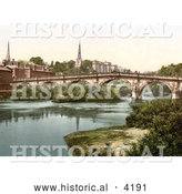 Historical Photochrom of Shrewsbury, Shropshire, West Midlands, England, United Kingdom by Al