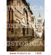 Historical Photochrom of Sidi-Ben-Ziad, Tunisia in 1899 by Al