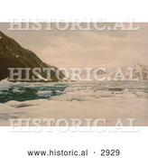 Historical Photochrom of Smeerenburg at Danskerne, Spitzbergen, Norway by Al