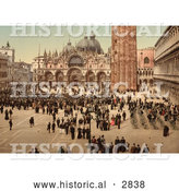 Historical Photochrom of St Mark’s Square, Venice by Al
