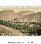 Historical Photochrom of the Ancient Village of Suk-Wady-Barada, Abila Lysaniou, Abila Lysaniae, Abila by Al