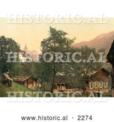 Historical Photochrom of the Birthplace of Nicholas Von Der Flueh, Sachseln, Unterwald by Al
