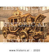Historical Photochrom of the Carriage of Charles X by Al