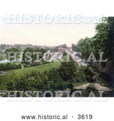 Historical Photochrom of the Cliff and Town of Ross-on-Wye Herefordshire England UK by Al