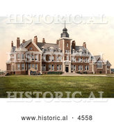 Historical Photochrom of the Historical Rustington Convalescent Home, a Nursing Home in Littlehampton Arun West Sussex England UK by Al