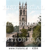 Historical Photochrom of the Magdalen Great Tower in Oxford Oxfordshire England by Al