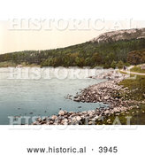 Historical Photochrom of the Malham Tarn Lake in Yorkshire Dales National Park in England by Al