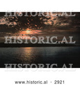 Historical Photochrom of the Midnight Sun over Bell Sound by Al