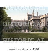 Historical Photochrom of the New College of St Mary in Oxford Oxfordshire England UK by Al