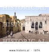 Historical Photochrom of the Palace of Justice, Tangier, Morocco by Al