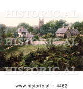 Historical Photochrom of the Parish Church of All Saints Cathedral of the Forest in the Forest of Dean in Newland Gloucestershire England by Al