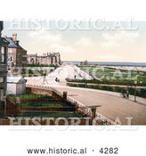 Historical Photochrom of the Promenade and Pier in Skegness, England, UK by Al