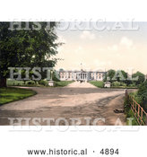 Historical Photochrom of the Royal Military Academy Sandhurst College in Camberley, Surrey, England by Al