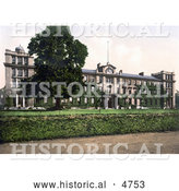 Historical Photochrom of the Royal Staff College in Camberley, Surrey, England, United Kingdom by Al