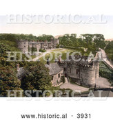 Historical Photochrom of the Skipton Castle in Craven Skipton North Yorkshire England UK by Al