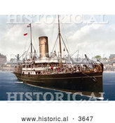 Historical Photochrom of the Steamer Boat Lydia by Al